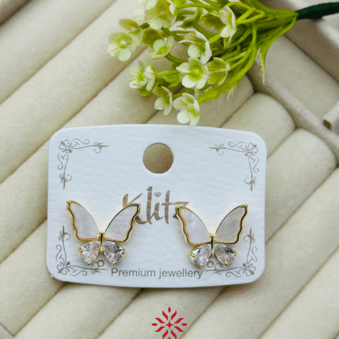 Delicate Butterfly with Crystals