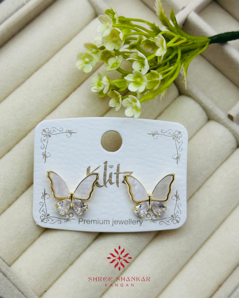 Delicate Butterfly with Crystals