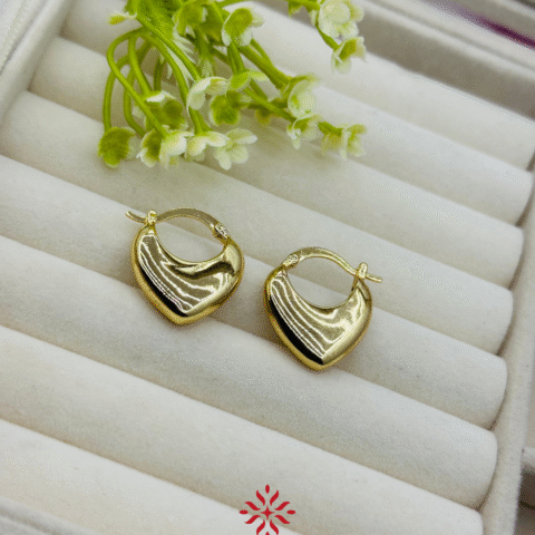 Heart Shaped Hoop Earrings