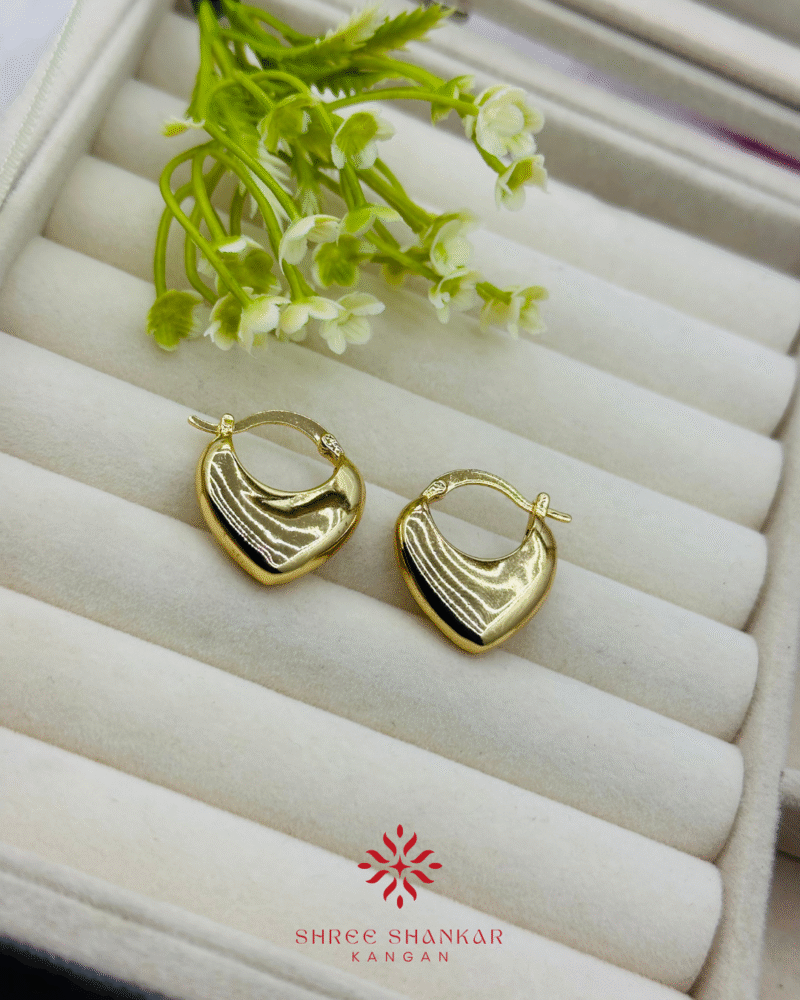 Heart Shaped Hoop Earrings