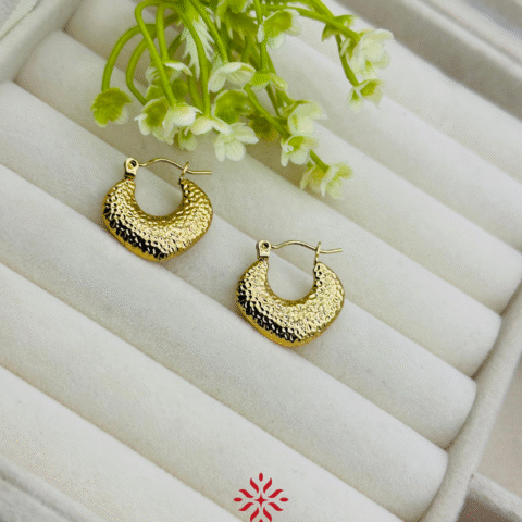Textured Hoop Earrings