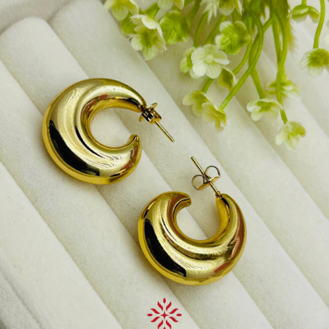 Bold Dome Hoop Earrings