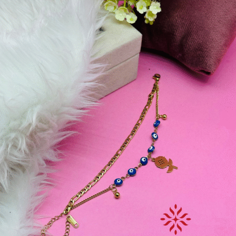 Evil Eye Flower Bracelet