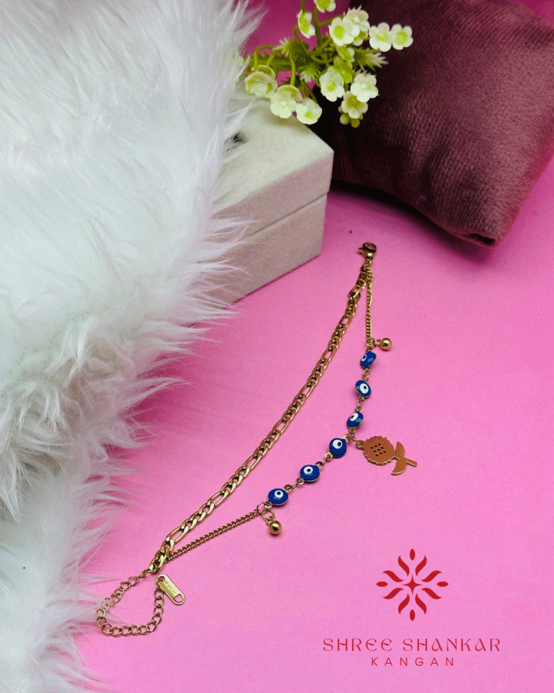 Evil Eye Flower Bracelet