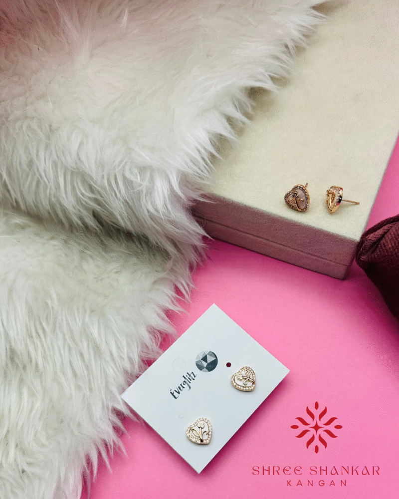 Flower Heart Earring