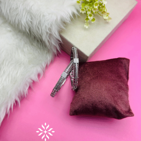 Silver Leaf Bangles