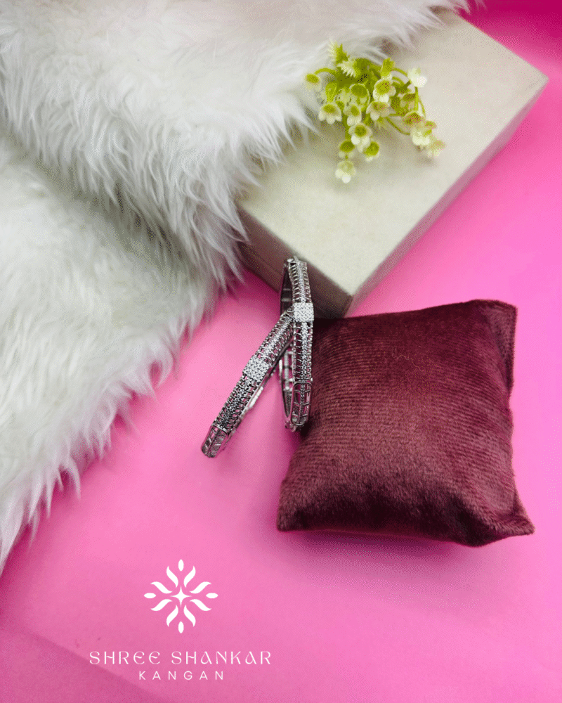 Silver Leaf Bangles