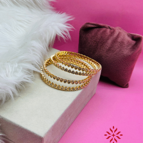 Mini Golden Heart Bangles