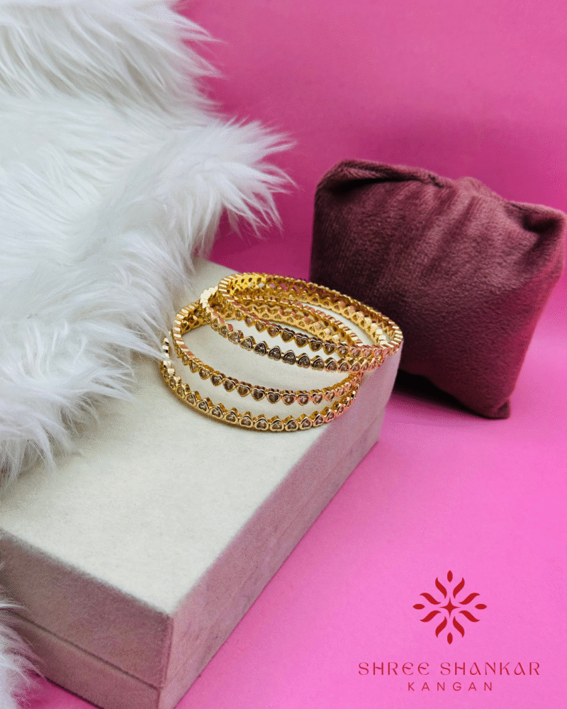 Mini Golden Heart Bangles