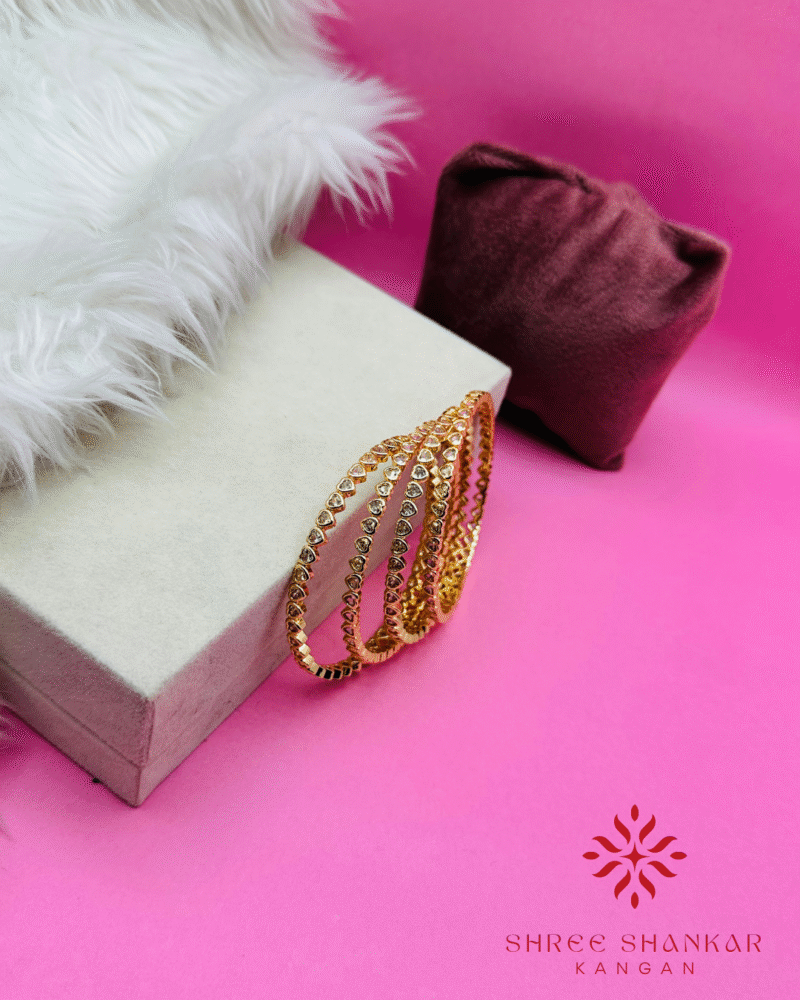 Mini Golden Heart Bangles - Image 2