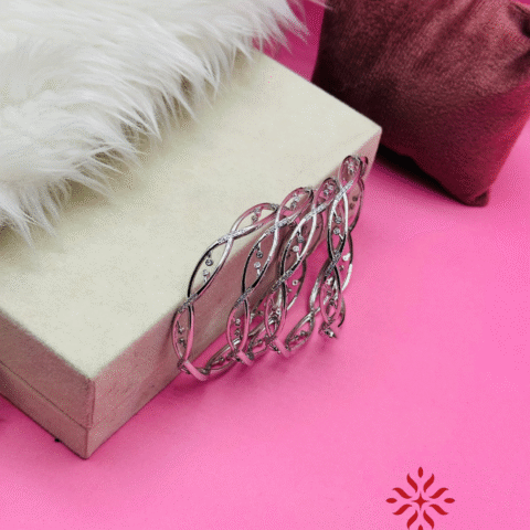 Silver Cross Bangles