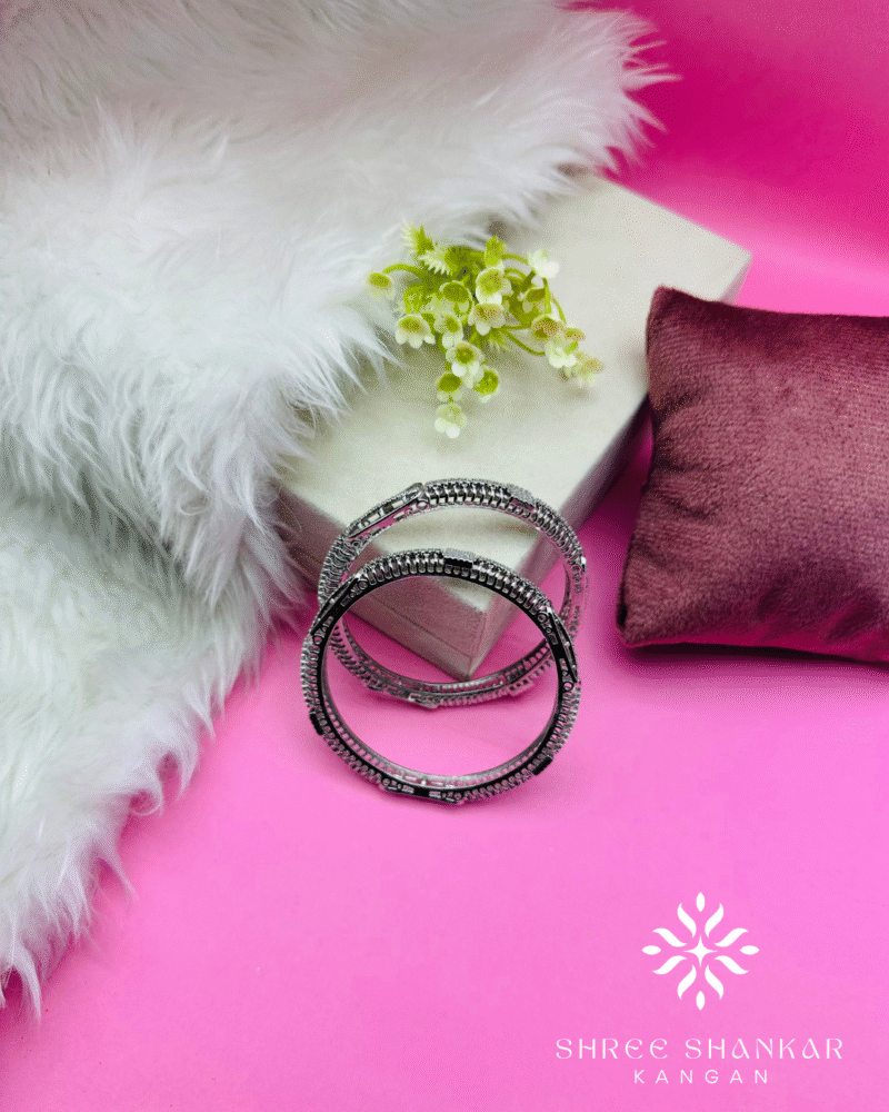Silver Leaf Bangles - Image 2