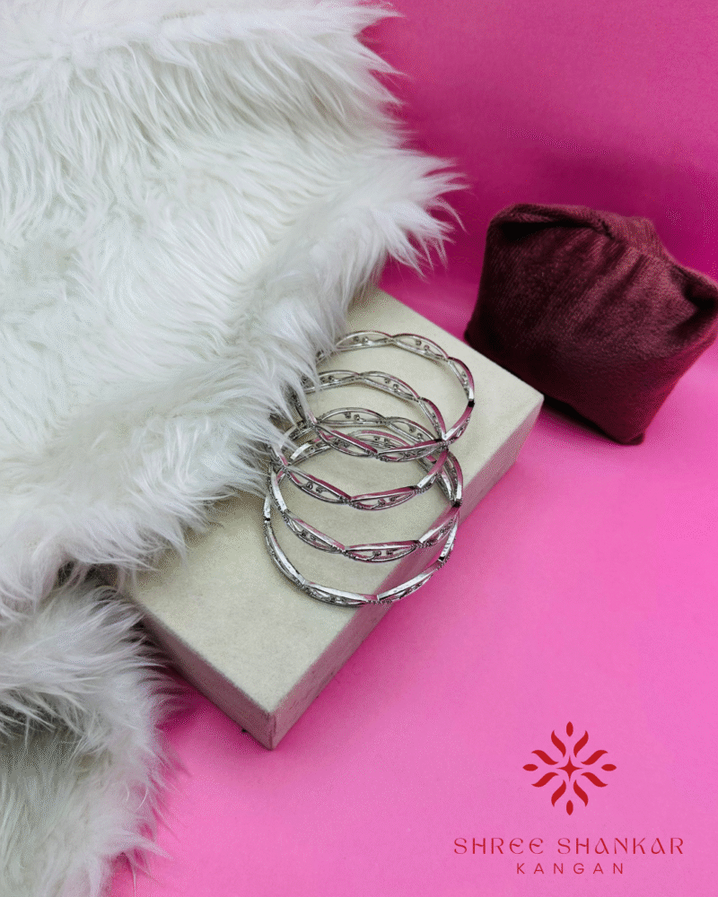Silver Cross Bangles - Image 2