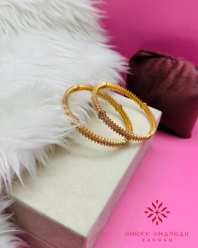 Golden Line Diamonds Bangles - Image 2