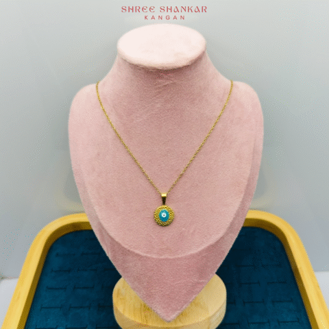 Golden Blue Evil Eye Chain
