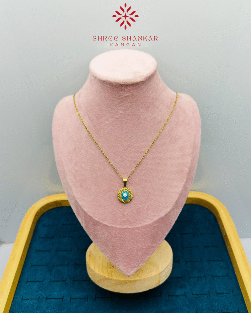 Golden Blue Evil Eye Chain