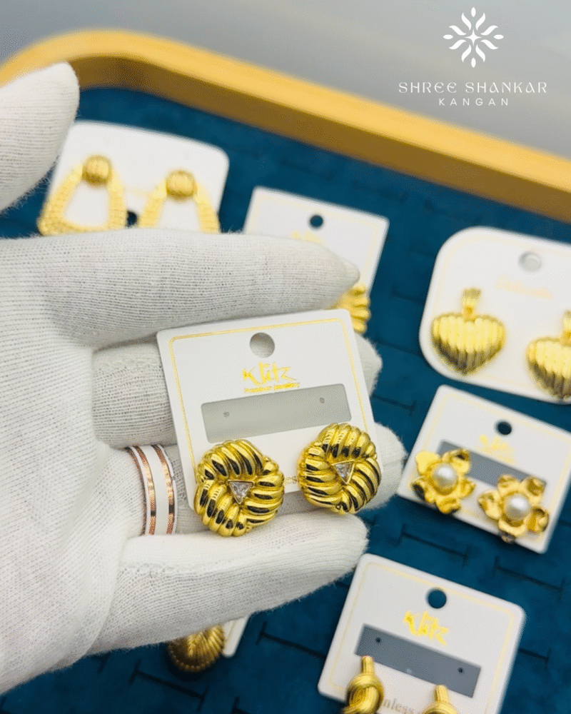 Golden Floral Earring