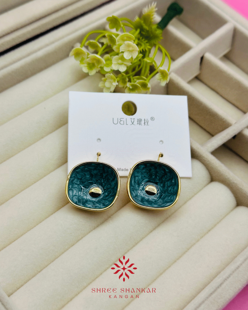 Emerald Green Textured Drops