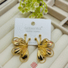Golden Butterfly Statement Earrings